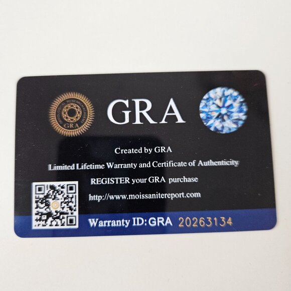 Sterling Silver Solitaire Moissanite Ring With Certification Elegant Engagement - Picture 6 of 7